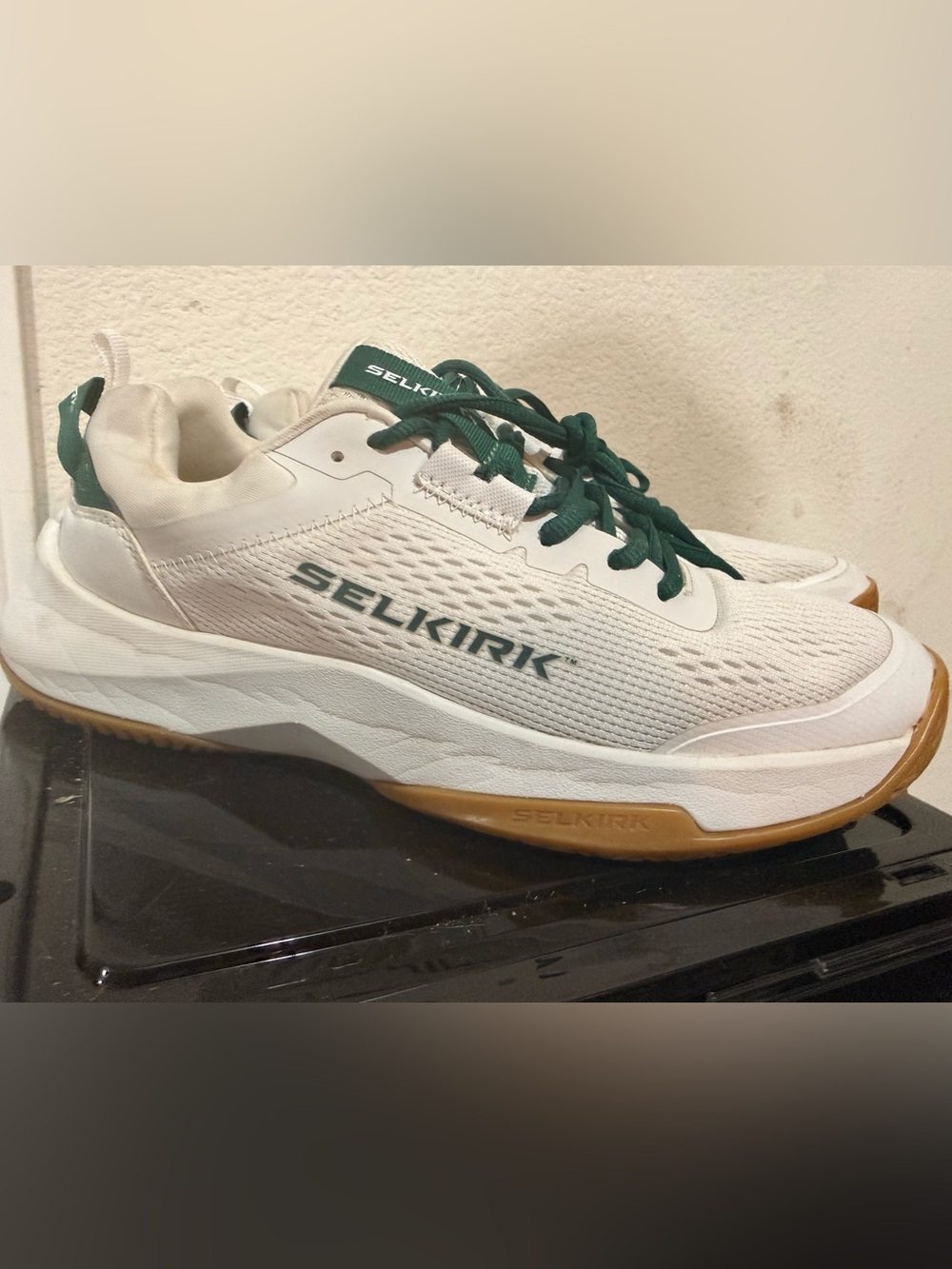 Woman’s  White & Green Athletic Sneakers